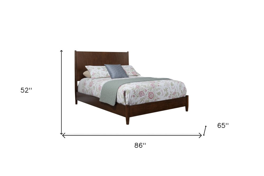 Brown Solid Wood Queen Bed Frame HomeRoots