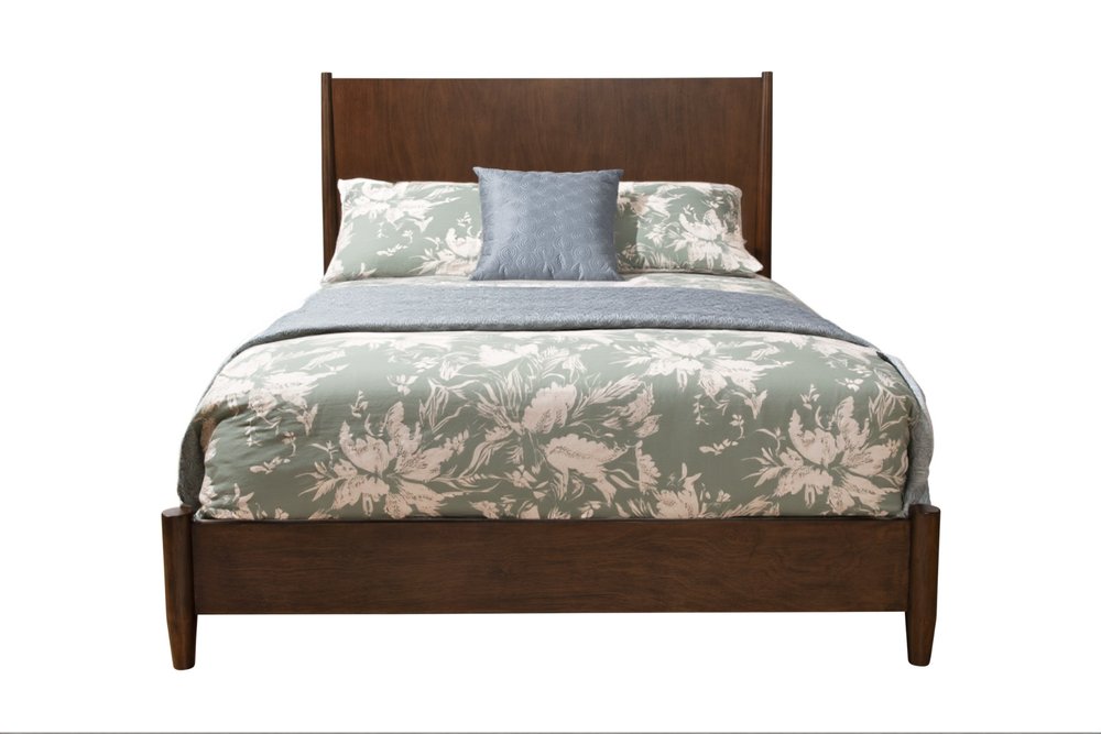 Brown Solid Wood Queen Bed Frame HomeRoots