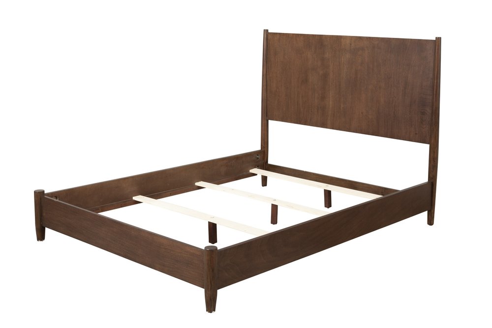 Brown Solid Wood Queen Bed Frame HomeRoots