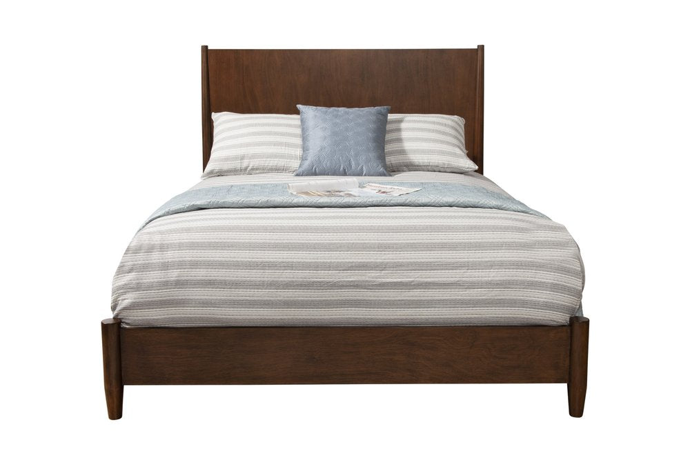 Walnut Solid Wood King Bed Frame HomeRoots