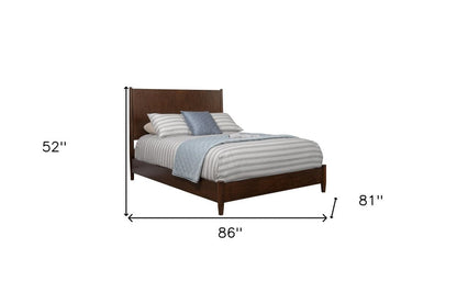 Walnut Solid Wood King Bed Frame HomeRoots