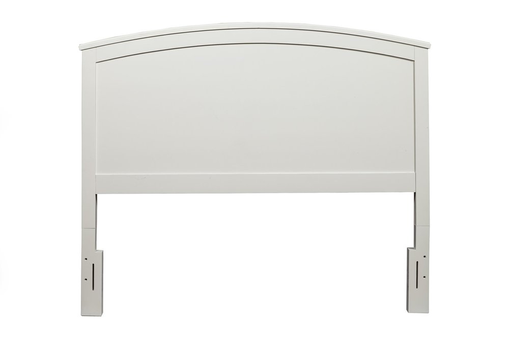 White Solid Wood King Bed Frame — view 2