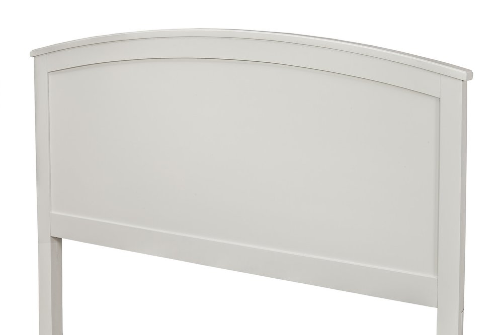 White Solid Wood King Bed Frame — view 2