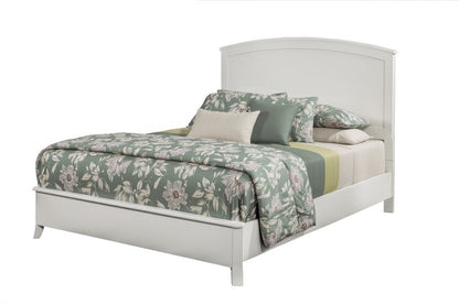 White Solid Wood King Bed Frame HomeRoots