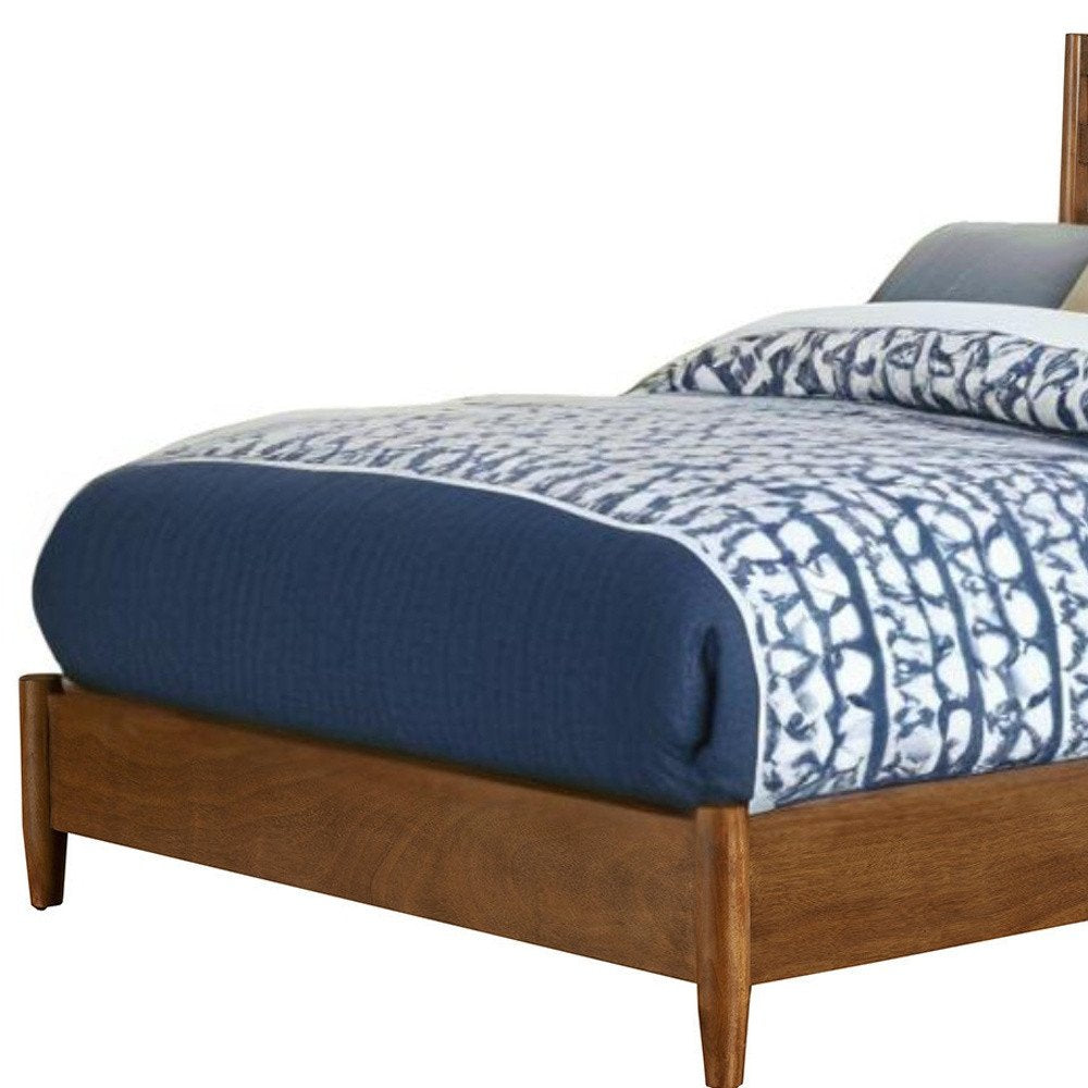 Brown Slat Back Solid Wood Full Bed Frame HomeRoots