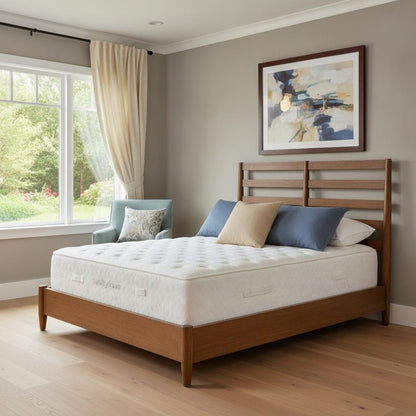 Brown Slat Back Solid Wood Full Bed Frame HomeRoots