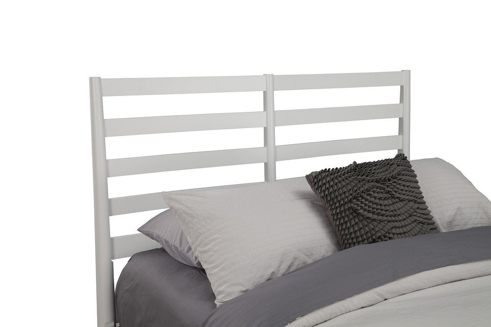 White Slat Back Solid Wood Full Bed Frame HomeRoots