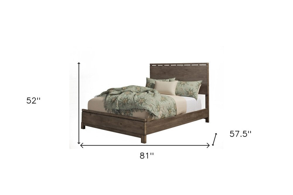 Gray Distressed Solid Wood Full Bed Frame HomeRoots