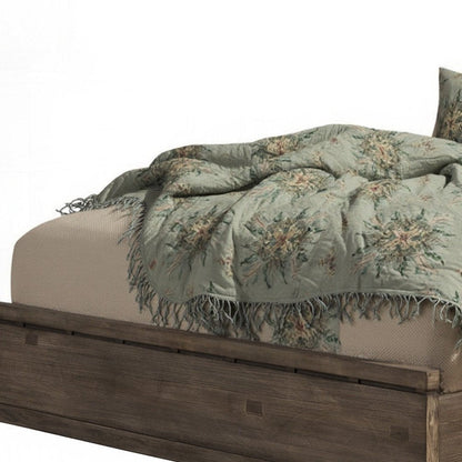 Gray Distressed Solid Wood Full Bed Frame HomeRoots