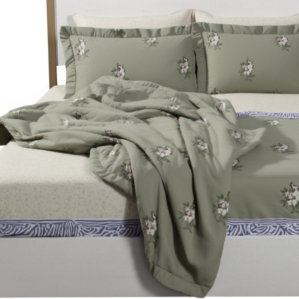 Natural and White Solid Wood And Upholstery Full Bed Frame HomeRoots