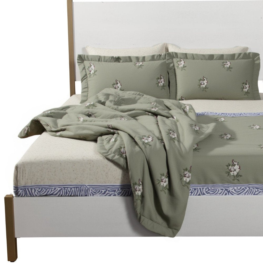 Natural and White Solid Wood And Upholstery Full Bed Frame HomeRoots