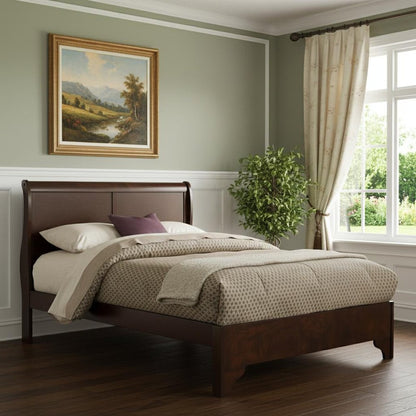 Brown Wood California King Bed Frame HomeRoots