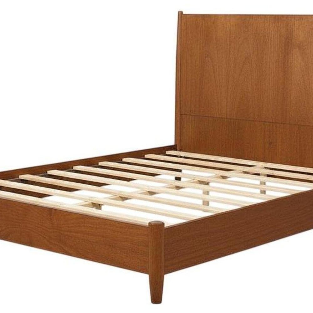 Brown Solid Wood Full Bed Frame HomeRoots