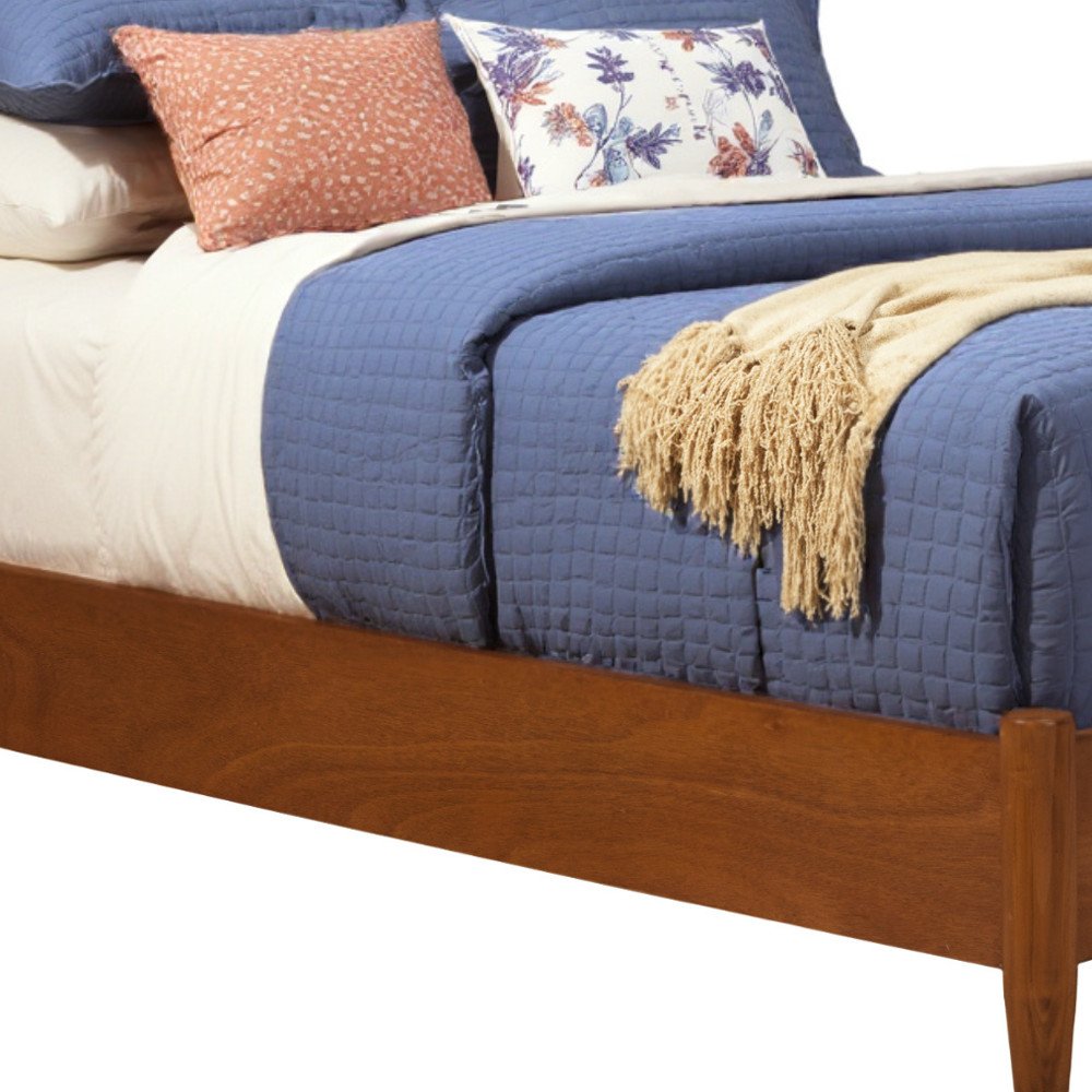 Brown Solid Wood Full Bed Frame HomeRoots