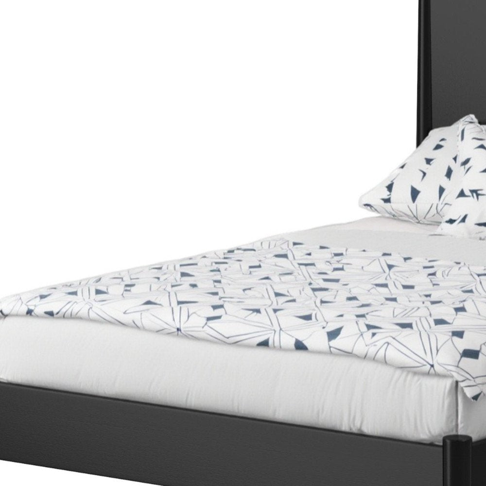Black Solid Wood Full Bed Frame HomeRoots
