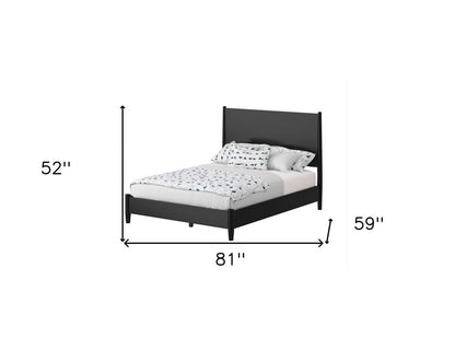 Black Solid Wood Full Bed Frame HomeRoots