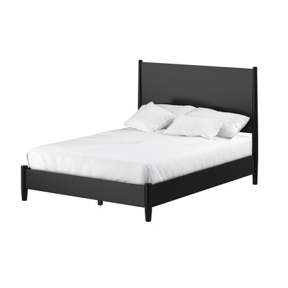 Black Solid Wood Full Bed Frame HomeRoots