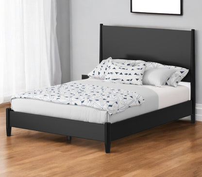 Black Solid Wood Full Bed Frame HomeRoots