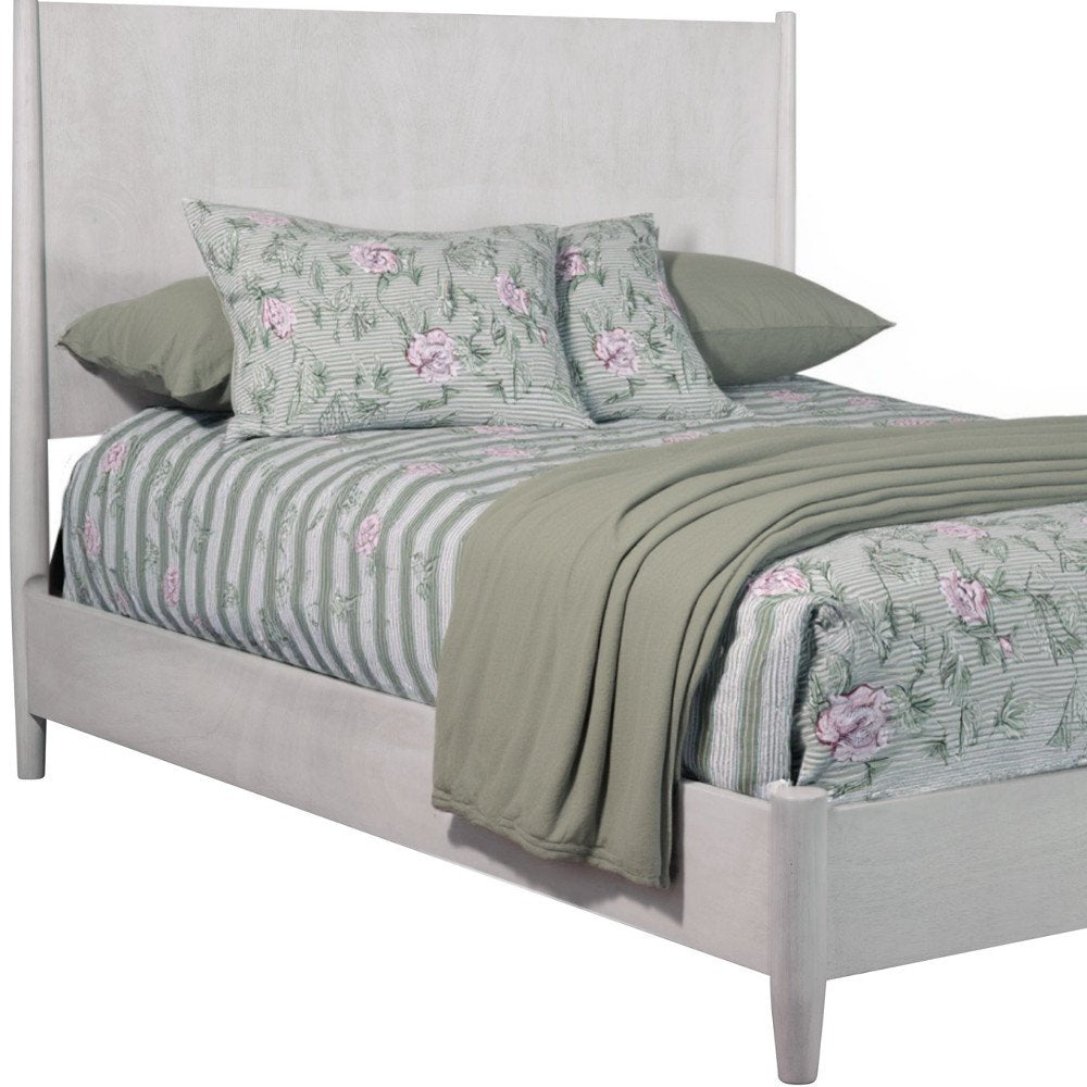 Gray Solid Wood Full Bed Frame HomeRoots