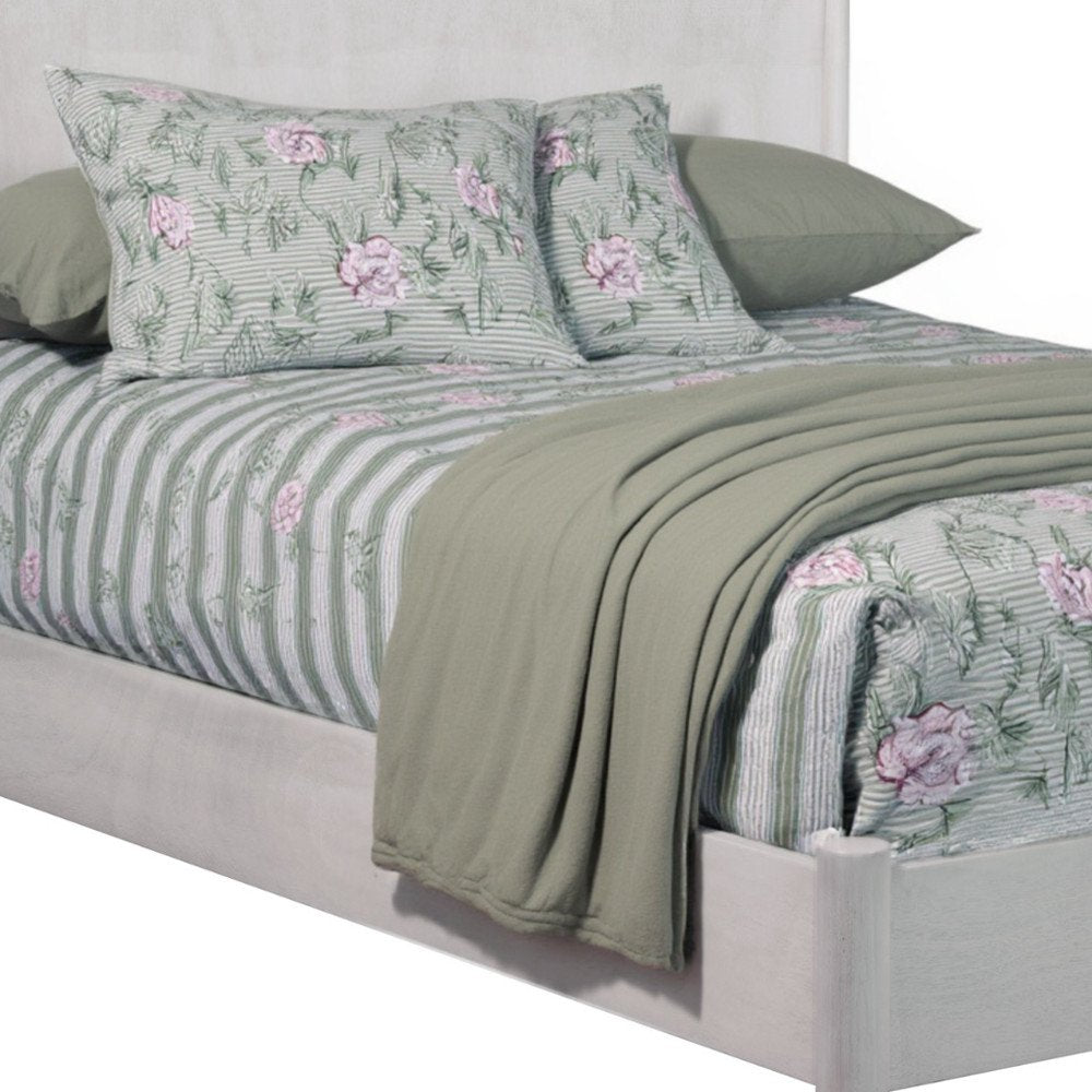 Gray Solid Wood Full Bed Frame HomeRoots