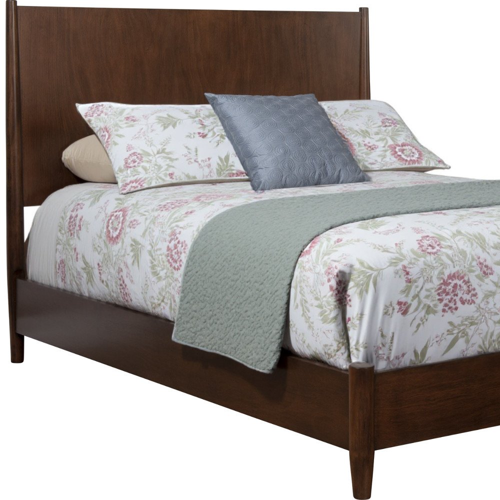Brown Solid Wood Full Bed Frame HomeRoots