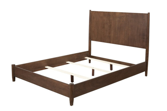 Brown Solid Wood Full Bed Frame HomeRoots