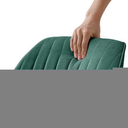 23" Green Velvet And Gold Swivel Arm Chair HomeRoots