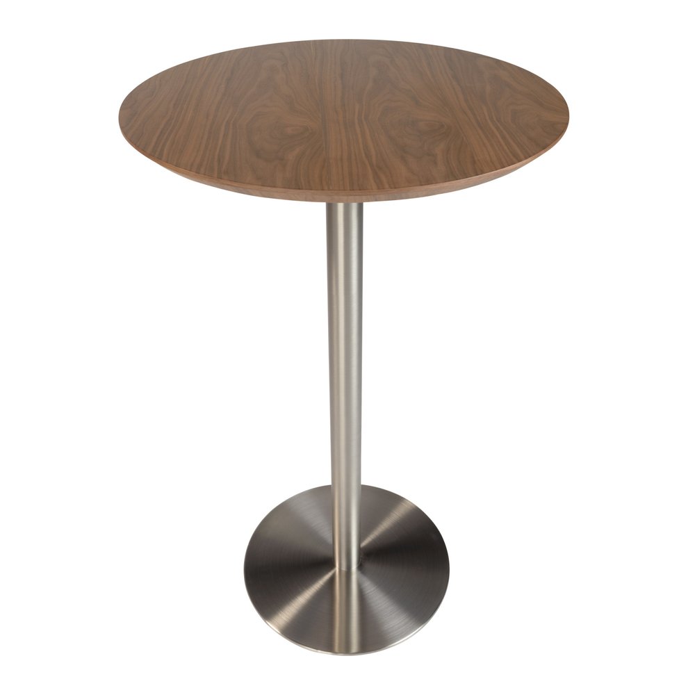 26" Brown and Silver Rounded Steel Bar Table HomeRoots