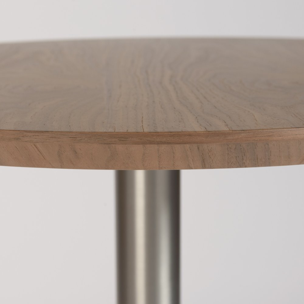26" Brown and Silver Rounded Steel Bar Table HomeRoots
