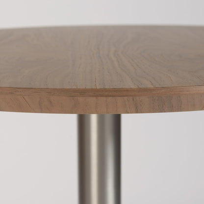 26" Brown and Silver Rounded Steel Bar Table HomeRoots