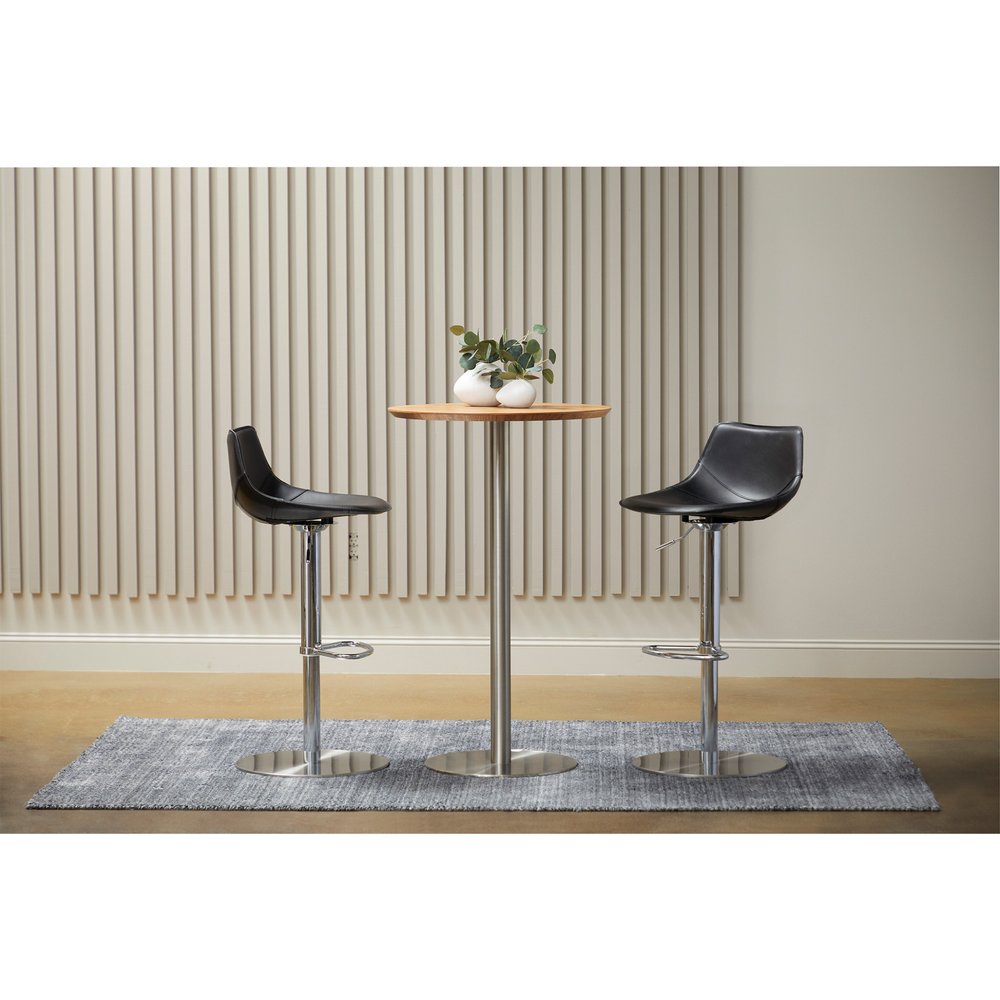 26" Brown and Silver Rounded Steel Bar Table HomeRoots