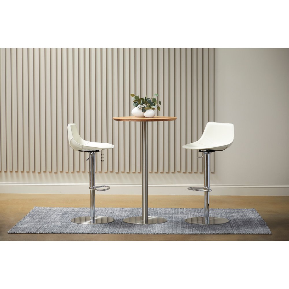26" Brown and Silver Rounded Steel Bar Table HomeRoots