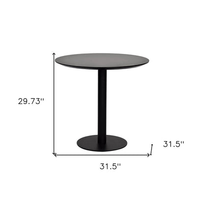 32" Black Rounded Steel Bar Table HomeRoots