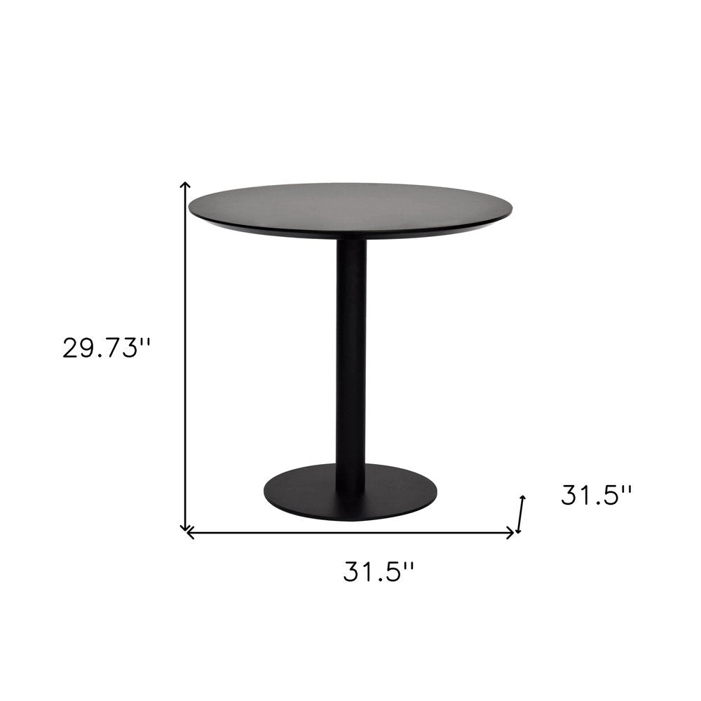 32" Black Rounded Steel Bar Table HomeRoots