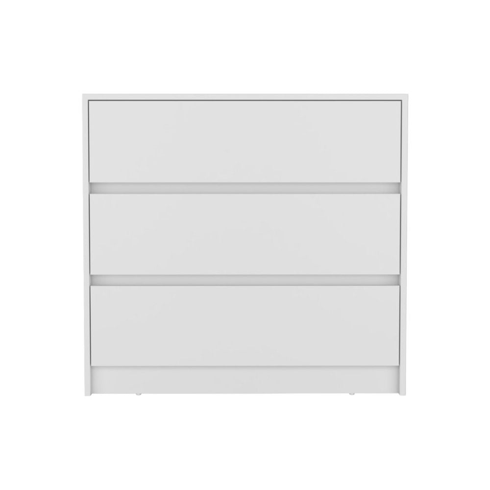 33" White Three Drawer Dresser HomeRoots