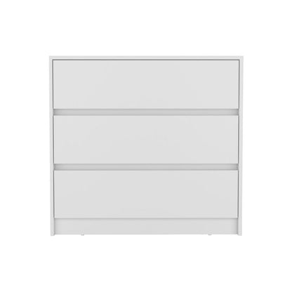 33" White Three Drawer Dresser HomeRoots