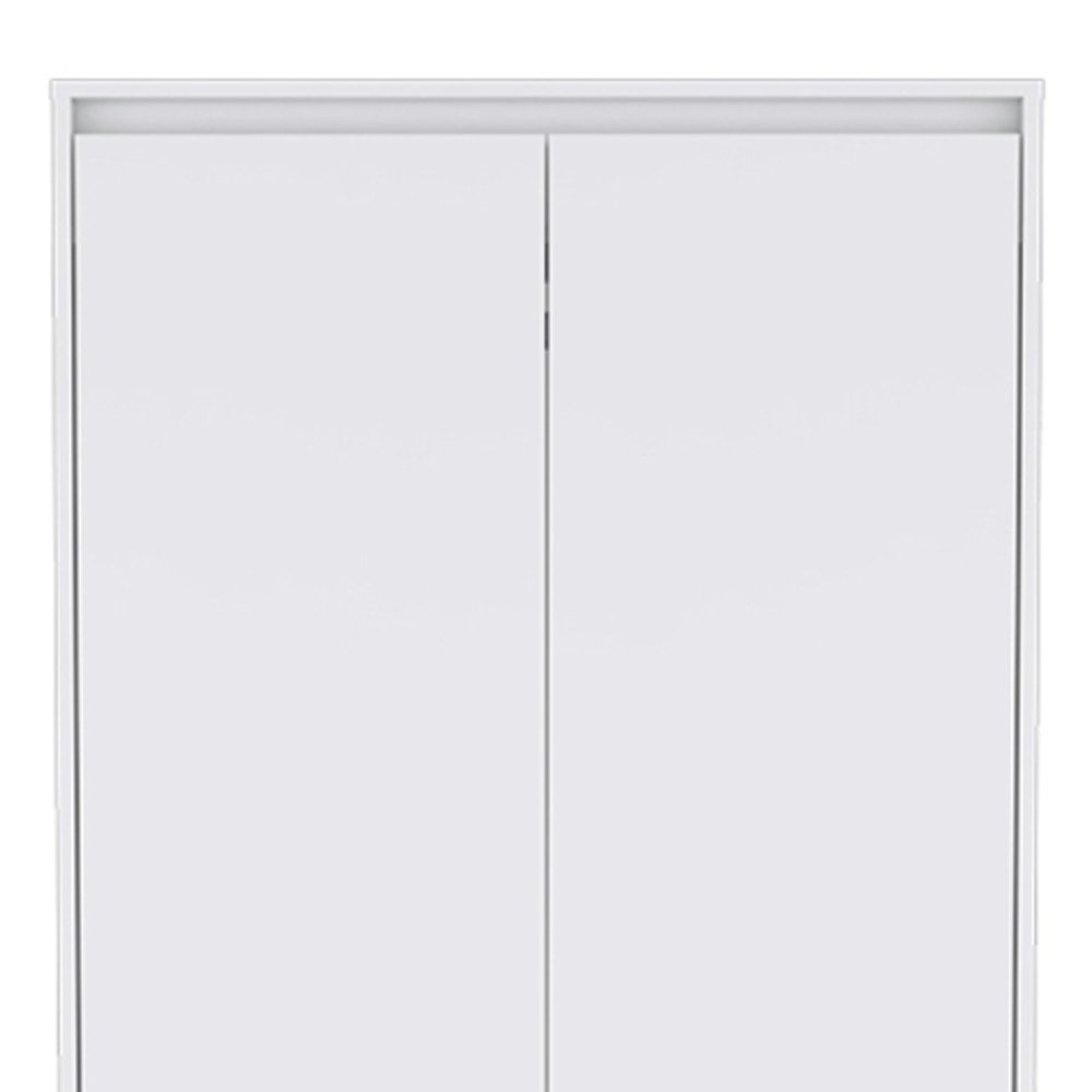 71" White Wood Two Door Two Drawer Combo Dresser HomeRoots