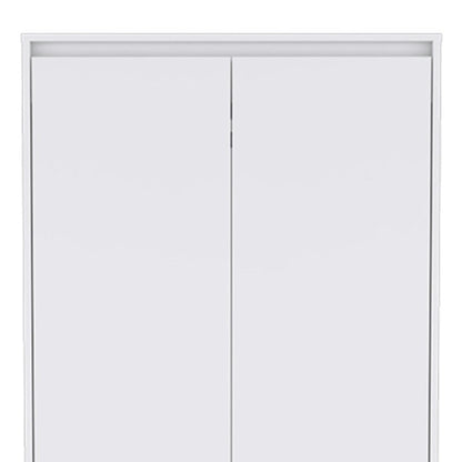 71" White Wood Two Door Two Drawer Combo Dresser HomeRoots