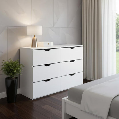 42" White Four Drawer Dresser HomeRoots