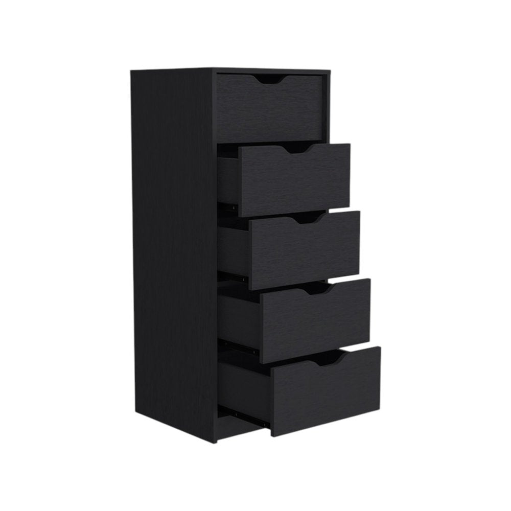 18" White Five Drawer Standard Chest HomeRoots