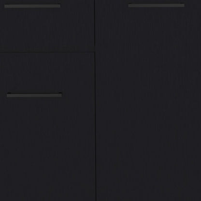 37" Black Wood Accent Cabinet With Two Doors And One Drawer HomeRoots