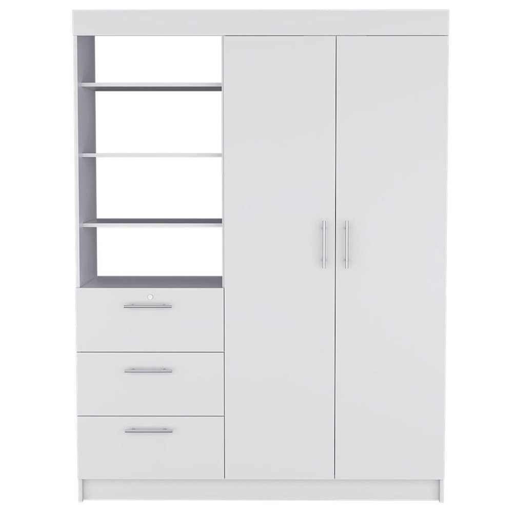 59" Black Wood Three Drawer Dresser — view 9