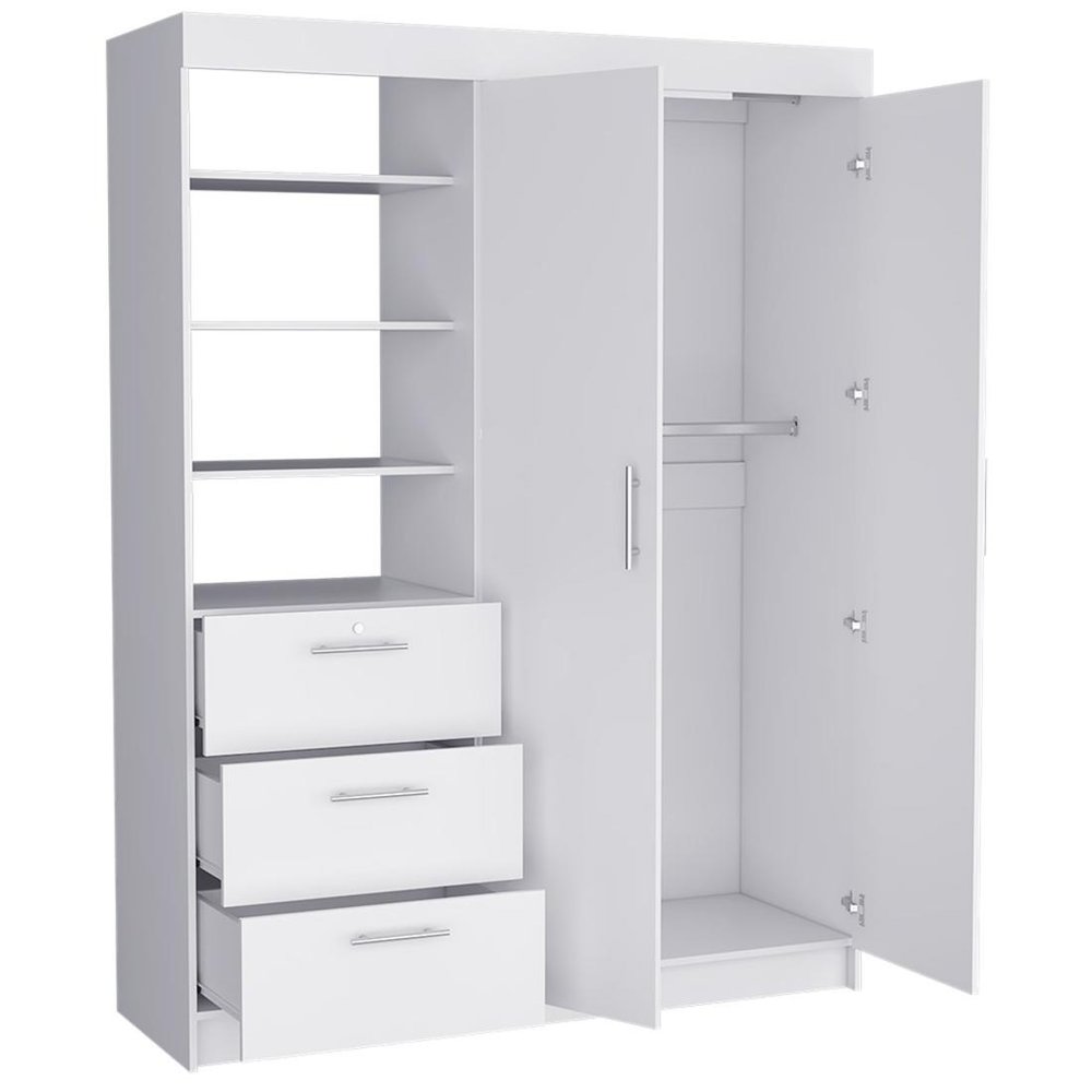 59" Black Wood Three Drawer Dresser — view 10