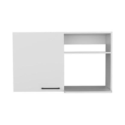 39" White Wood Wall Mounted Accent Cabinet With Single Door HomeRoots
