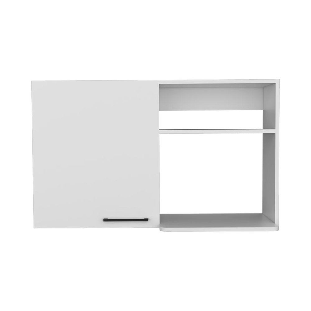 39" White Wood Wall Mounted Accent Cabinet With Single Door — view 1