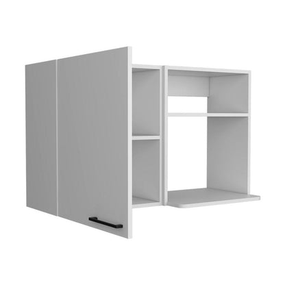 39" White Wood Wall Mounted Accent Cabinet With Single Door HomeRoots