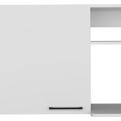 39" White Wood Wall Mounted Accent Cabinet With Single Door HomeRoots