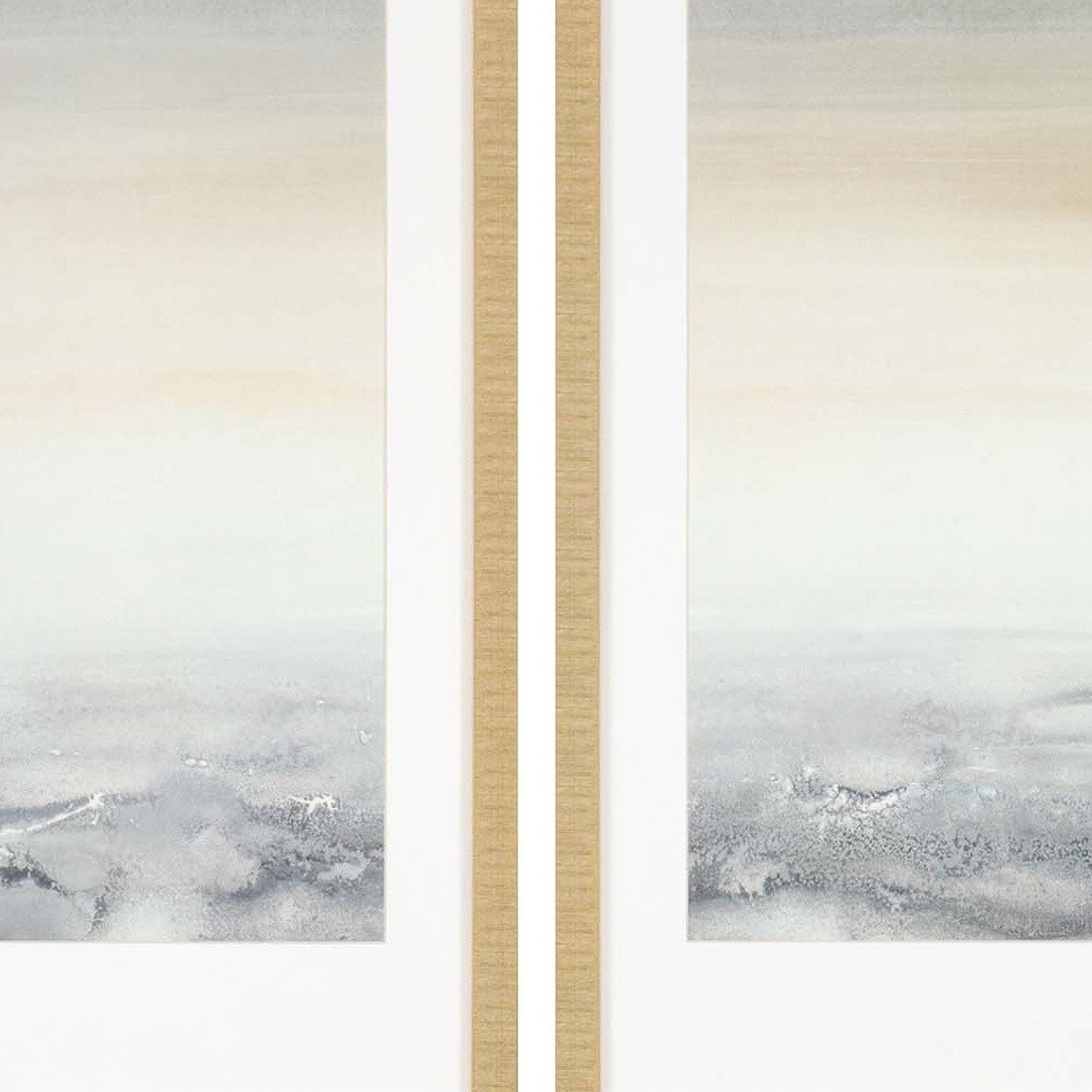 Set Of Three Sable Island Gold Framed Print Wall Art HomeRoots