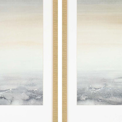 Set Of Three Sable Island Gold Framed Print Wall Art HomeRoots