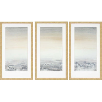 Set Of Three Sable Island Gold Framed Print Wall Art HomeRoots